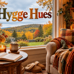 Cozy window-side reading nook overlooking Pennsylvania’s first hints of fall color.